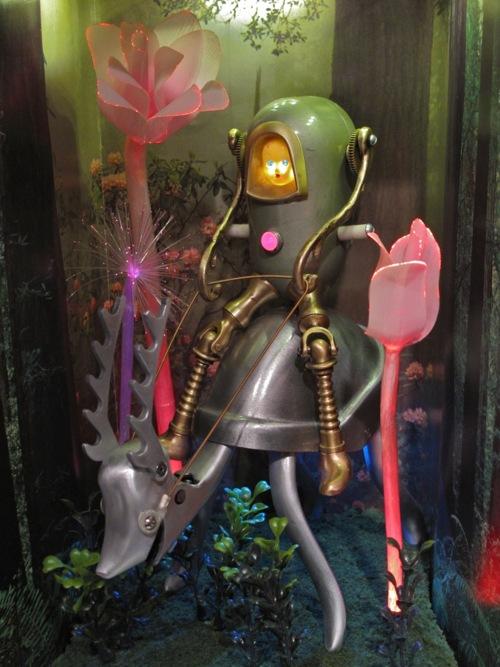 robot in the forest