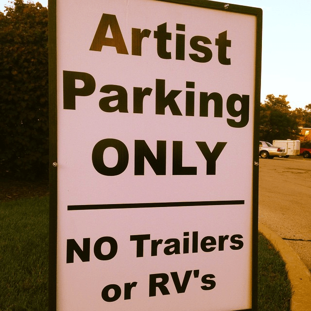 artist parking only