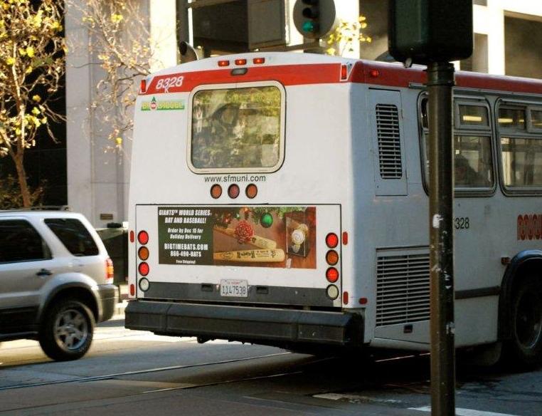 San Francisco city buses with my work