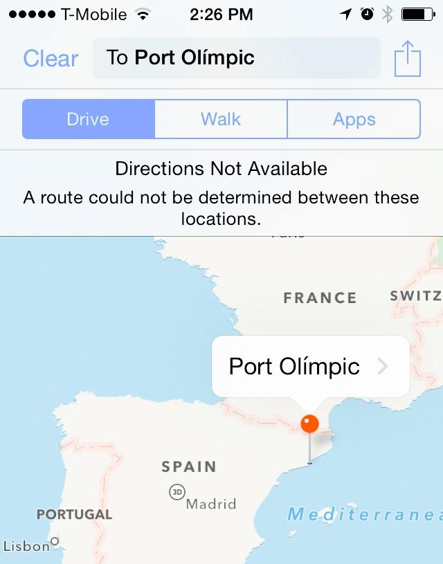 Directions to Port Olimpic
