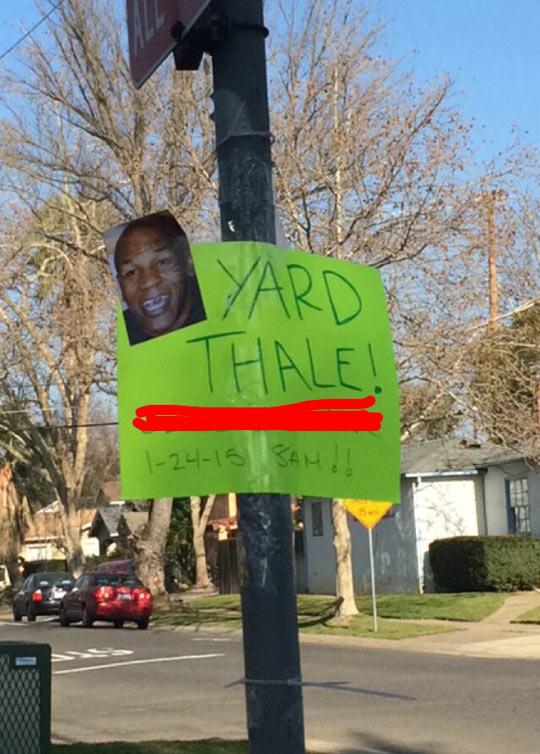 Tyson yard thale sign