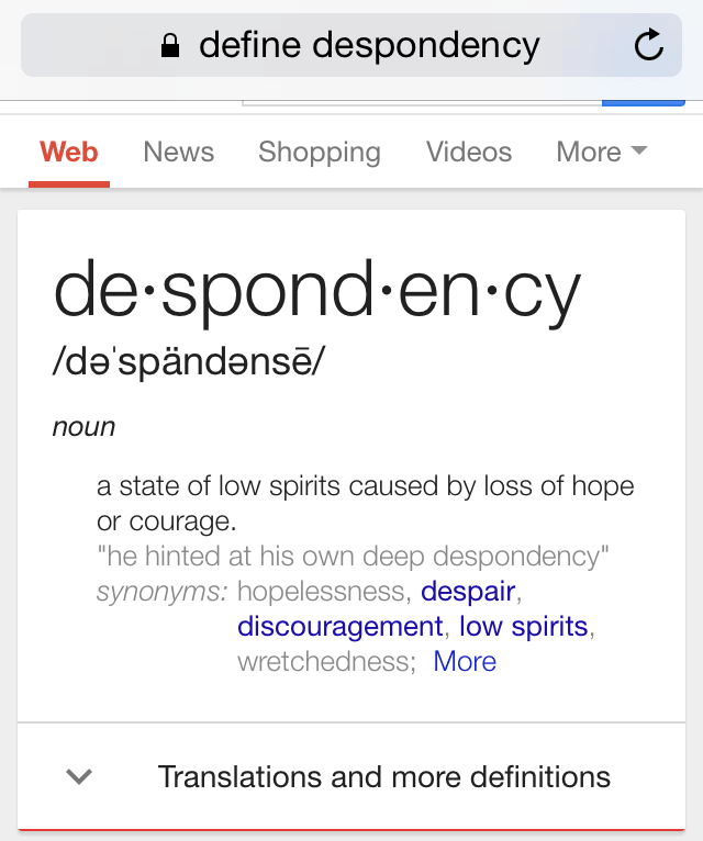 define despondency
