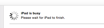 iPad is busy