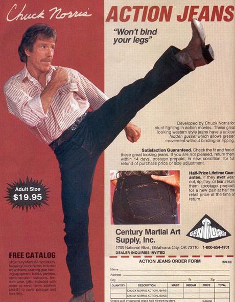 chuck norris action jeans