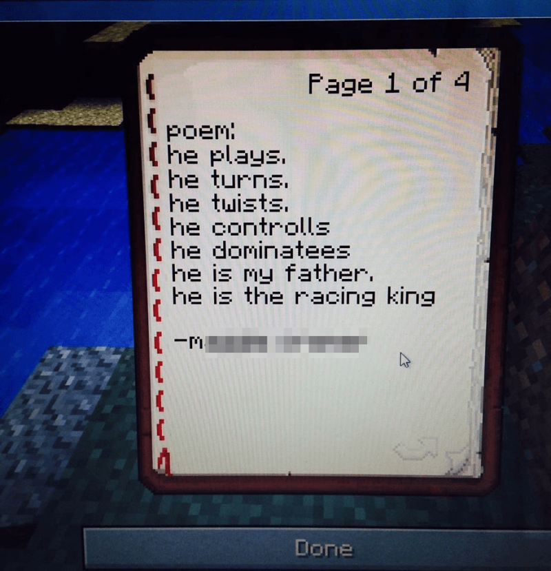 he is the racing king poem