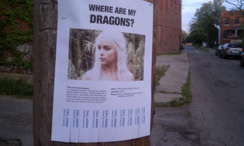 khaleesi and her missing dragons