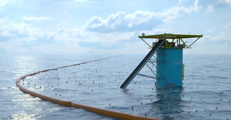 The Ocean Cleanup system