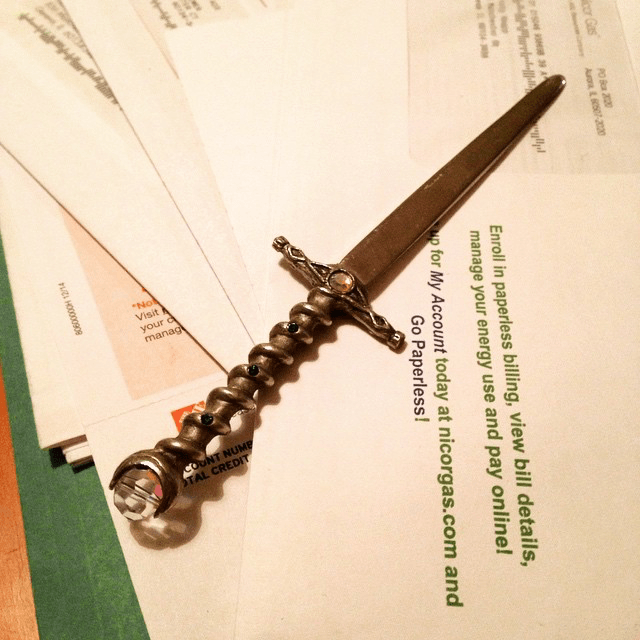 my letter opener sword