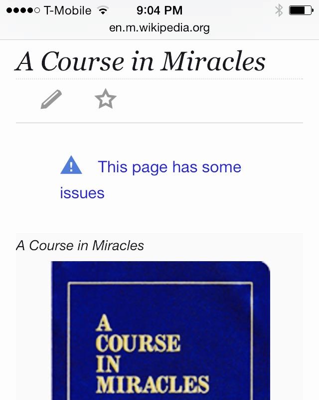 A Course in Miracles page on Wikipedia
