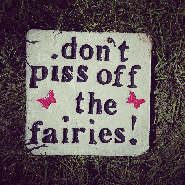 Don't piss off the fairies stone
