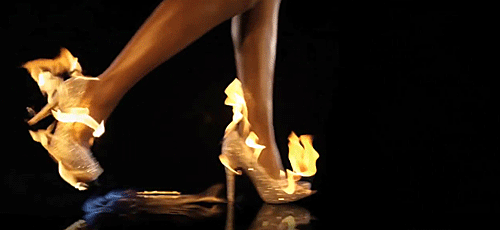 Flaming heels
