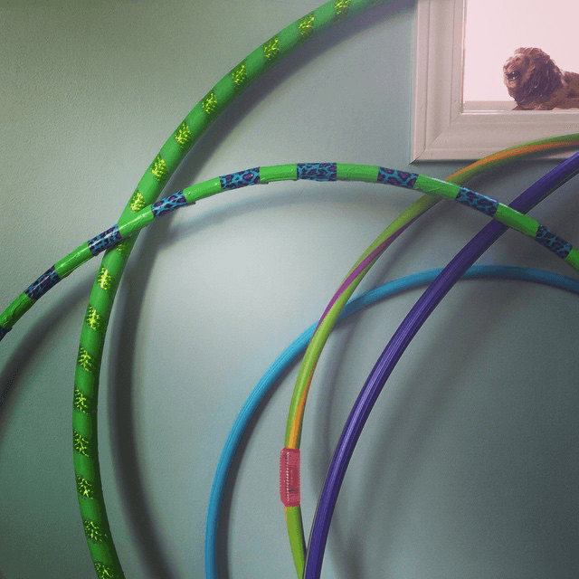 M.'s hula hoop collection