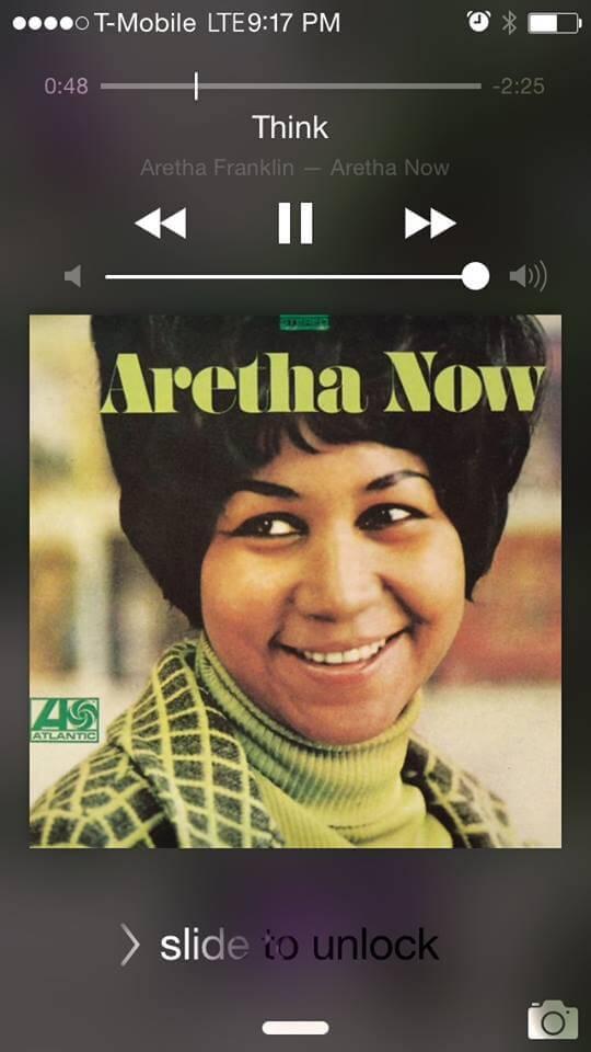 Now playing Think by Aretha Franklin