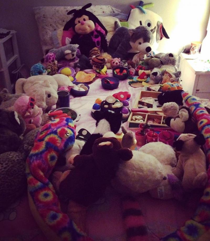 M's bed at the moment