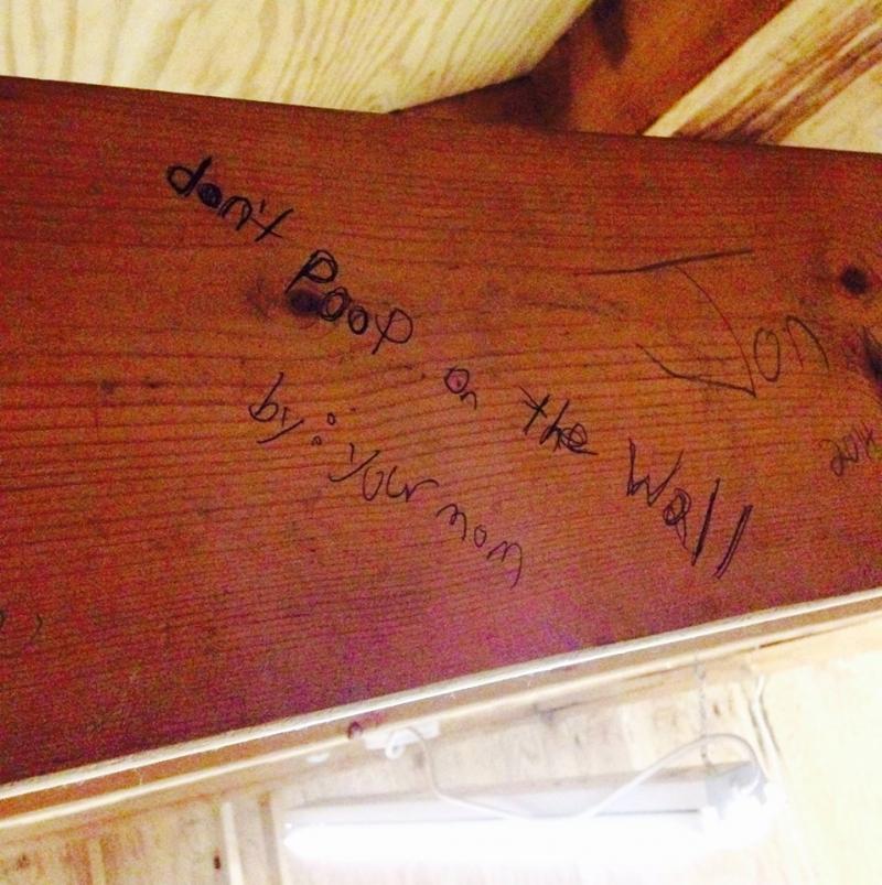 Don't poop on the wall