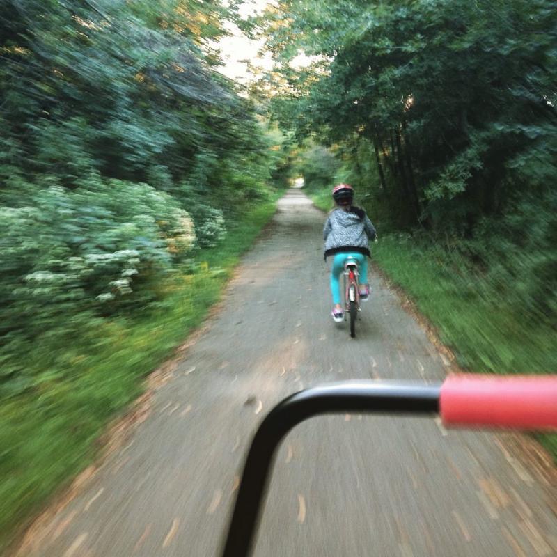 M. and I on our regular ride