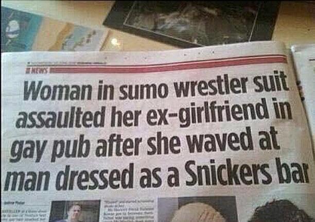 Woman in sumo wrestler suit assaulted her ex girlfriend
