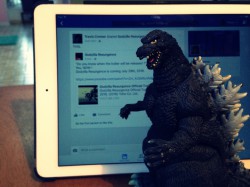 Godzilla watching the Godzilla Resurgence Official Trailer
