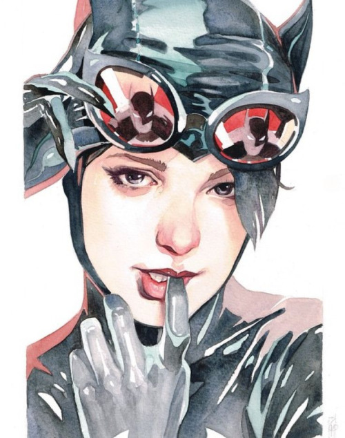 Catwoman water color art