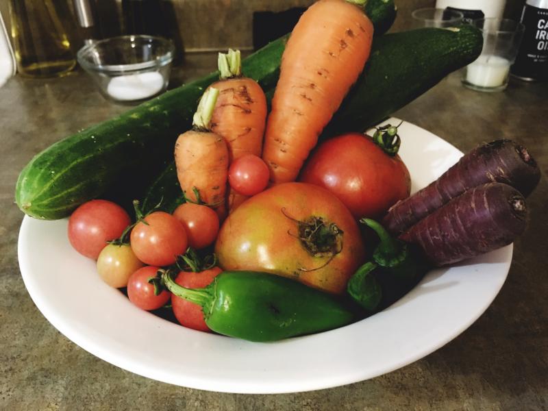 Fresh garden veggies