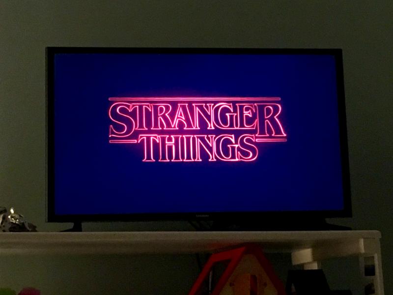 Stranger Things on the TV