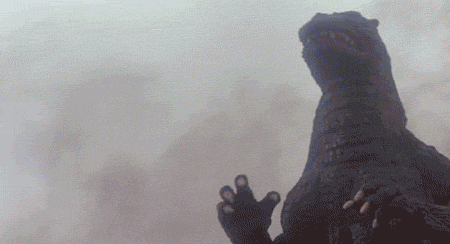 Godzilla destroying the ship
