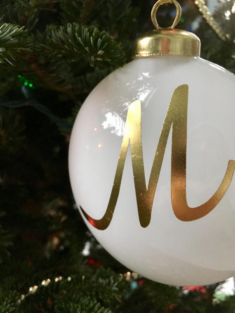 Letter M ornament