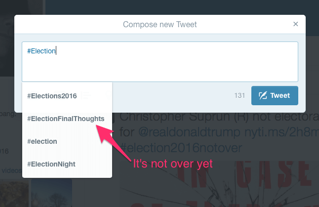 Twitter's ElectionFinalThoughts hashtag