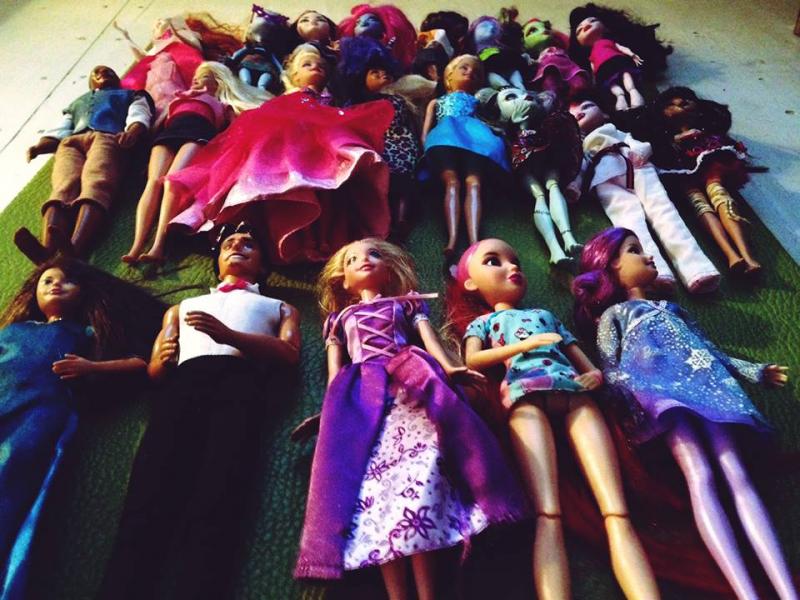 Photoshoot with Maggie's Barbies