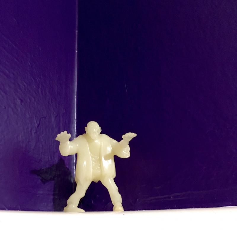 Zombie toy in the shower