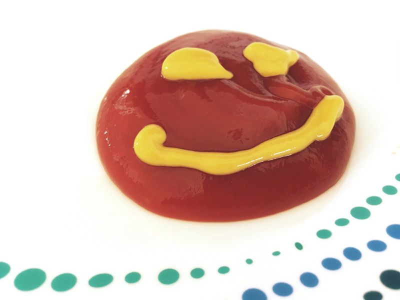 Condiment smiley face