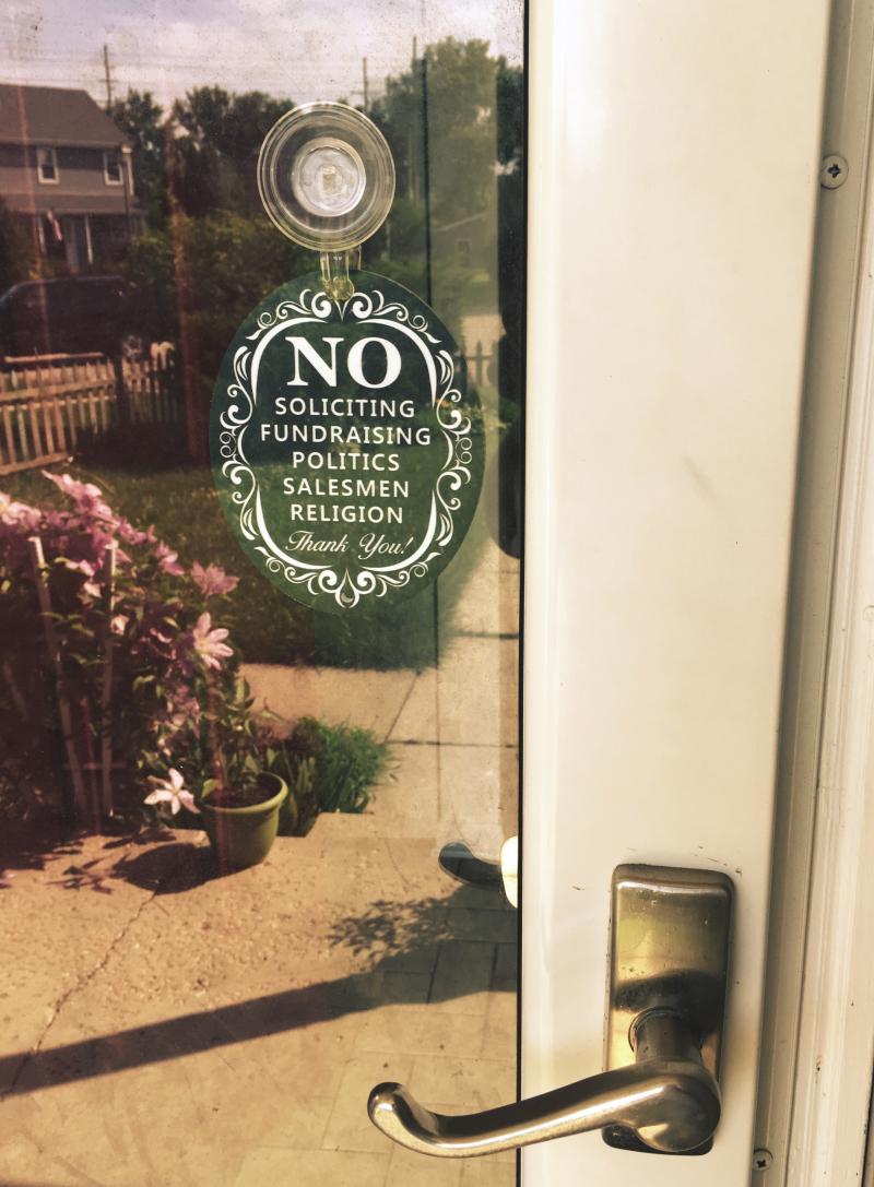 No soliciting and such