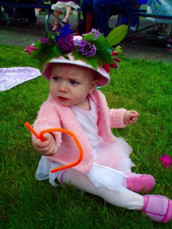 Maggie with her fairy bonnet