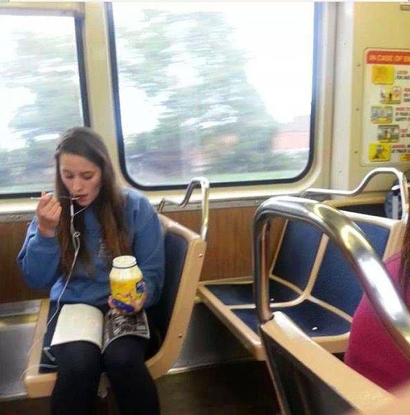 Mayo snack on the train