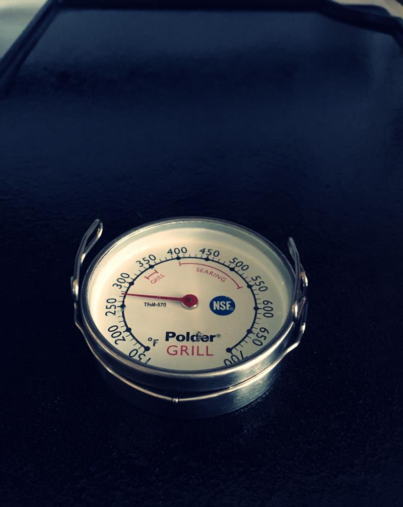 Cast iron and grill thermometer