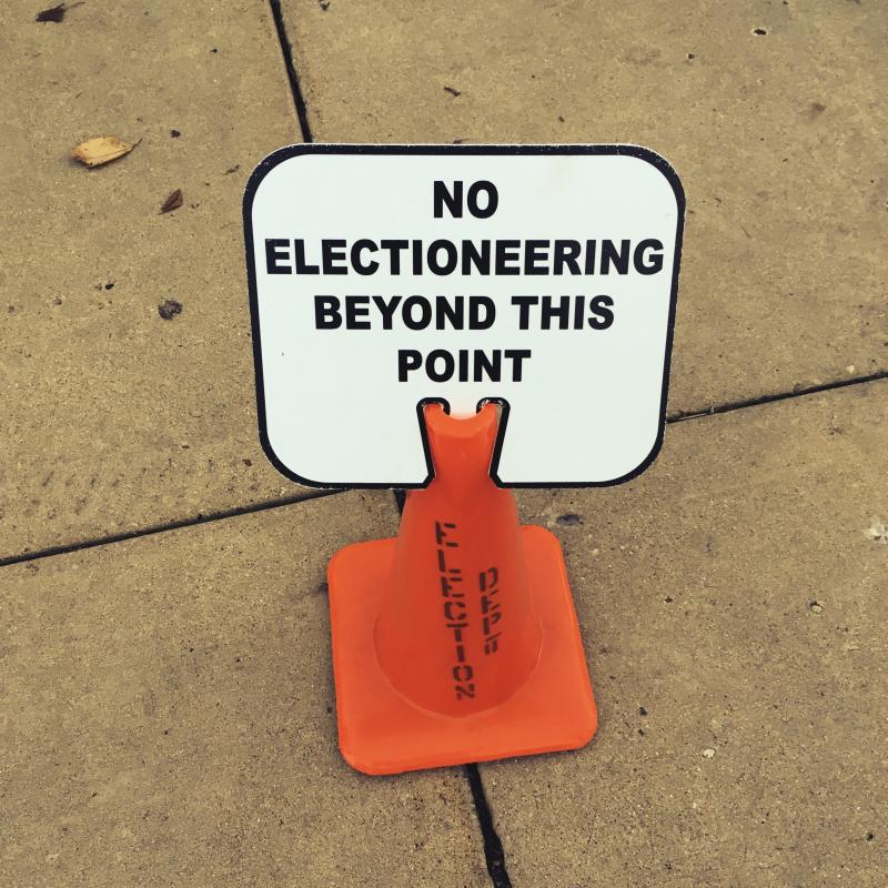 No Electioneering pylon