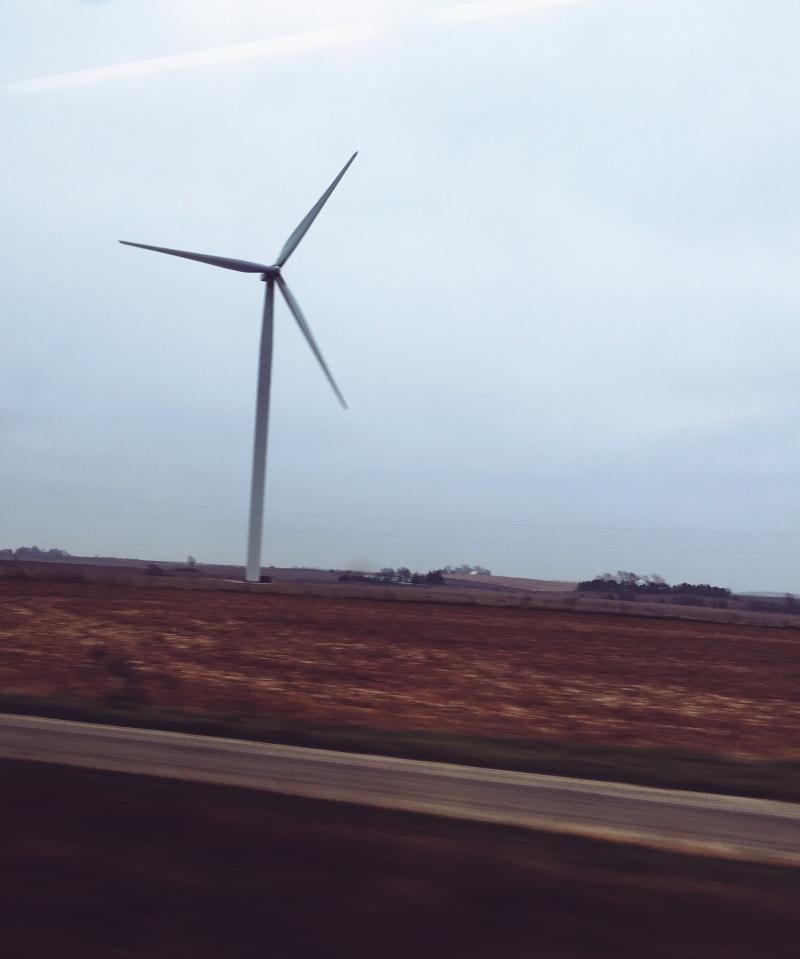 Wind turbine outside of Galva  IL