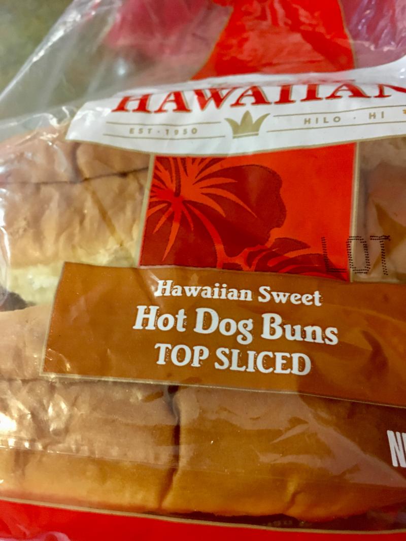 Hawaiian rolls -- hot dog bun model