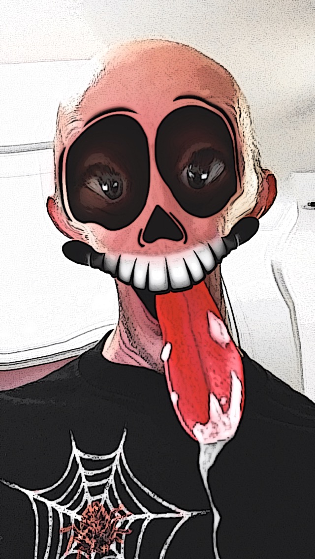 Snapchat comic skull