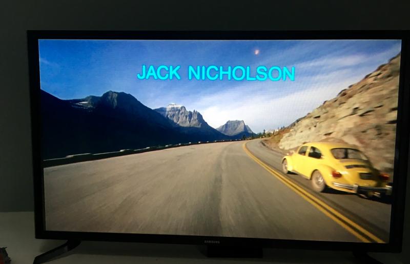 The Shining's yellow VW on the TV