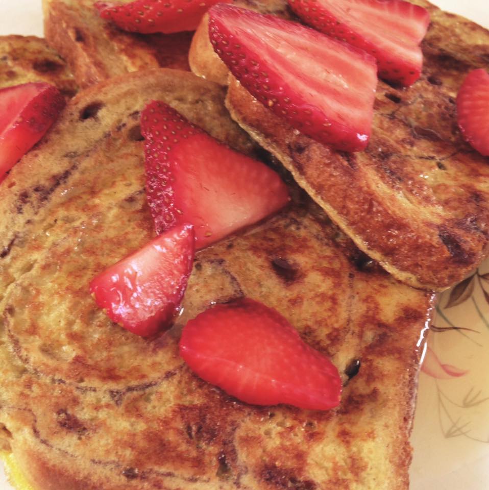 Cinnamon French toast for breakfast