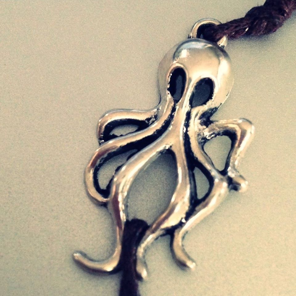 Octopus charm on a bracelet