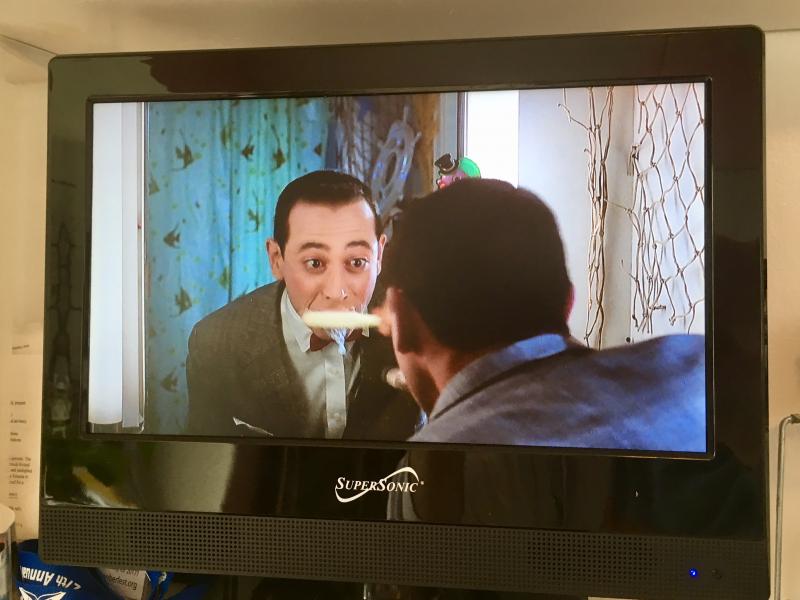 Pee wee Herman brushing his teeth 1