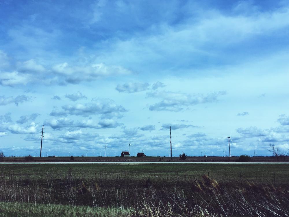 Wind farm on the horizon