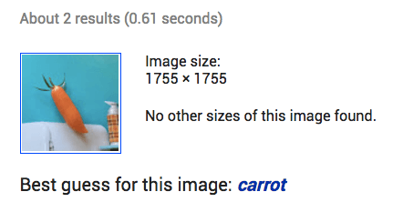 Google thinks its a carrot