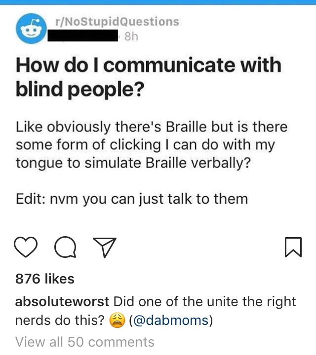 How do I communicate with blind people