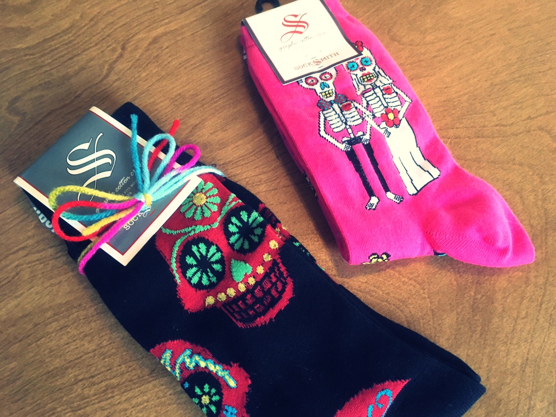 Sugar skull socks for Maggie and I
