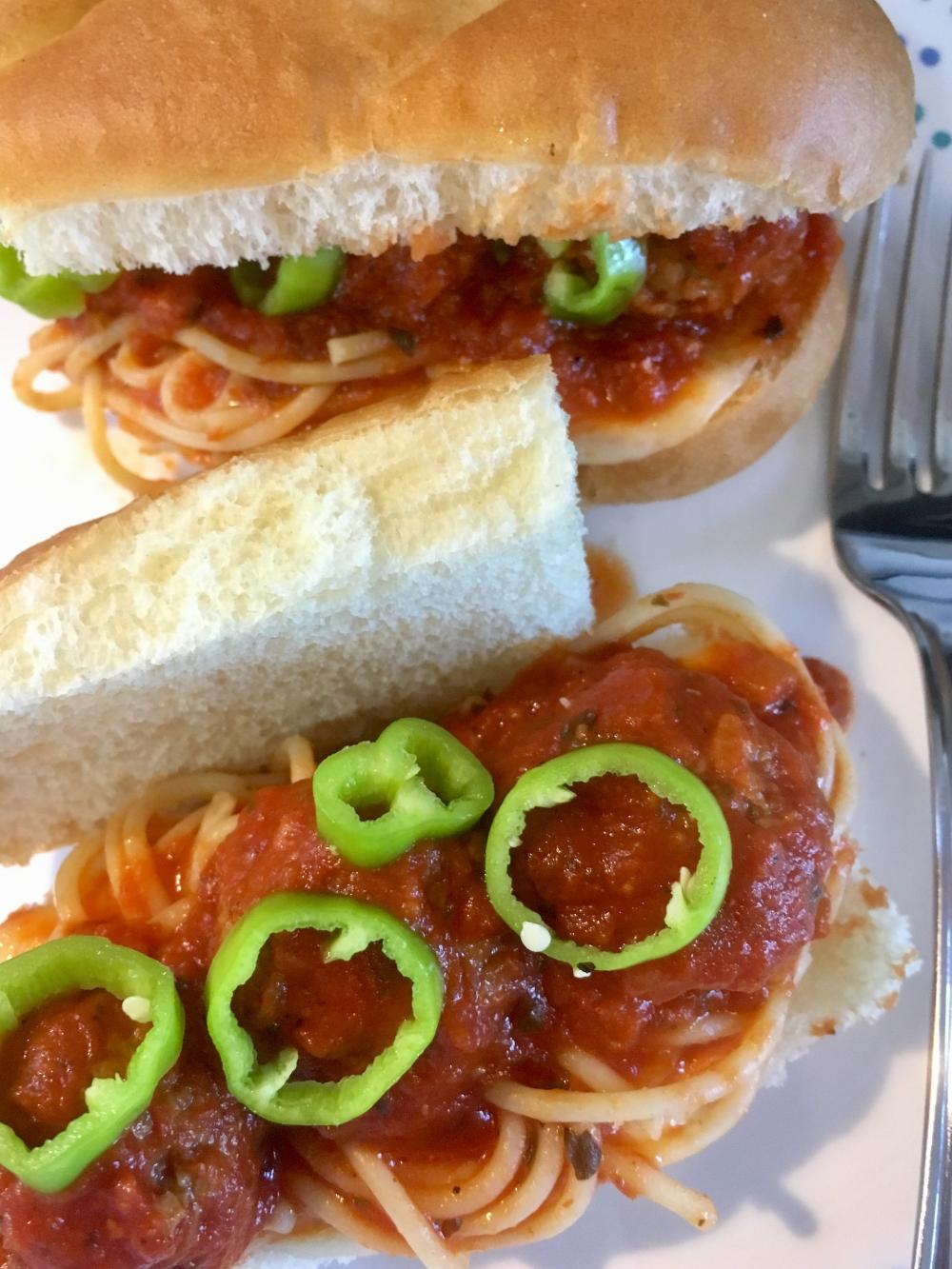 Veggie meatball sub