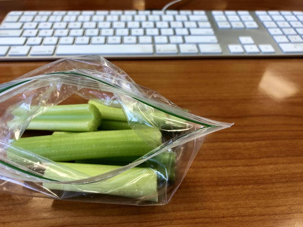 A bag of celery