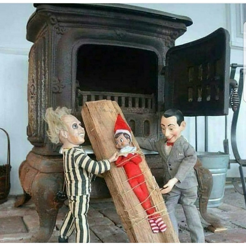 Elf on the Shelf with Beetlejuice and Peewee